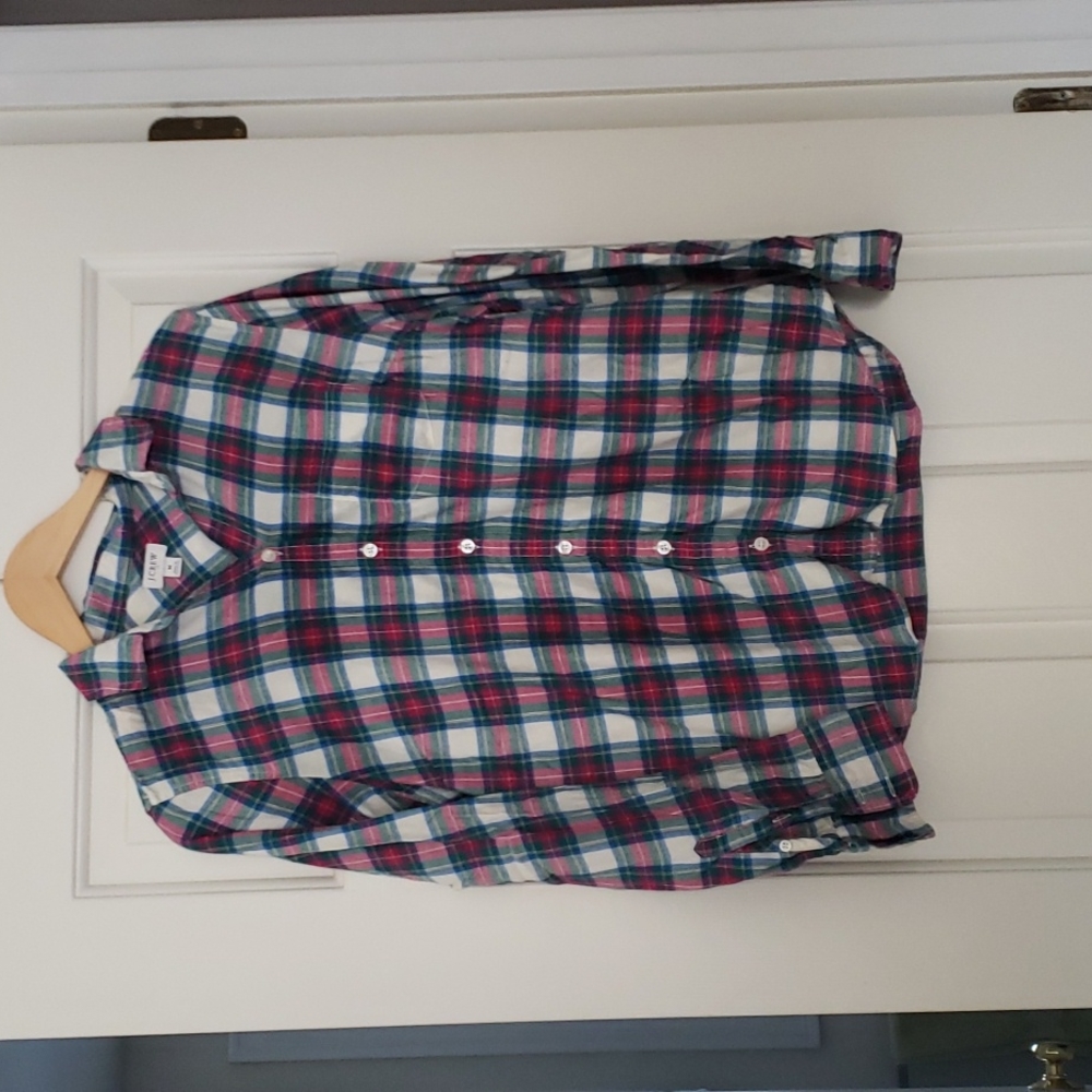 Women's J Crew Factory flannel button-down shirt size M